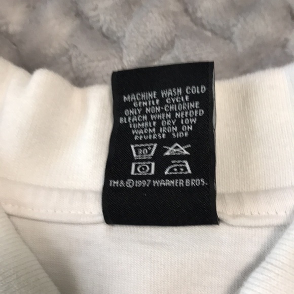 Warner Brothers Mens Polo Shirt, Size L, Colour White with Tasmanian Dev… - Picture 7 of 8
